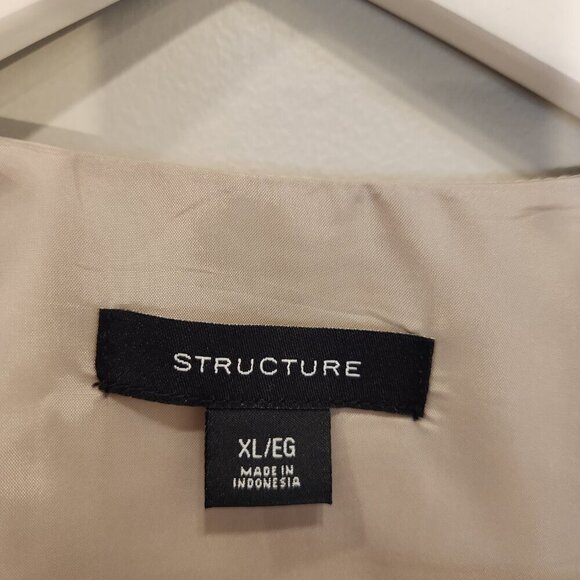 Structure Mens Vest Tan Business Casual Neutral Retro Suit Layer - Size XL - Picture 6 of 8